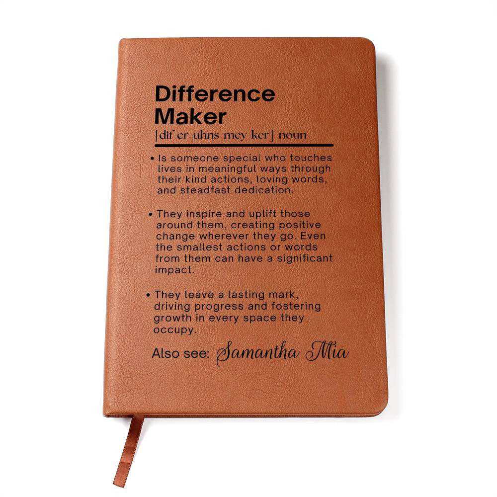 Personalized Difference Maker Journal Gift