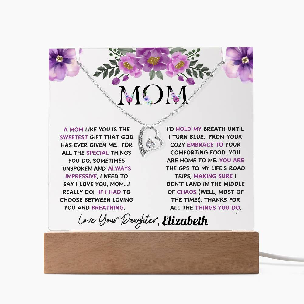 To MY Mom | Acrylic Bundle Forever Love Necklace