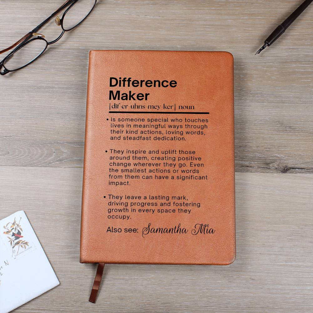 Personalized Difference Maker Journal Gift