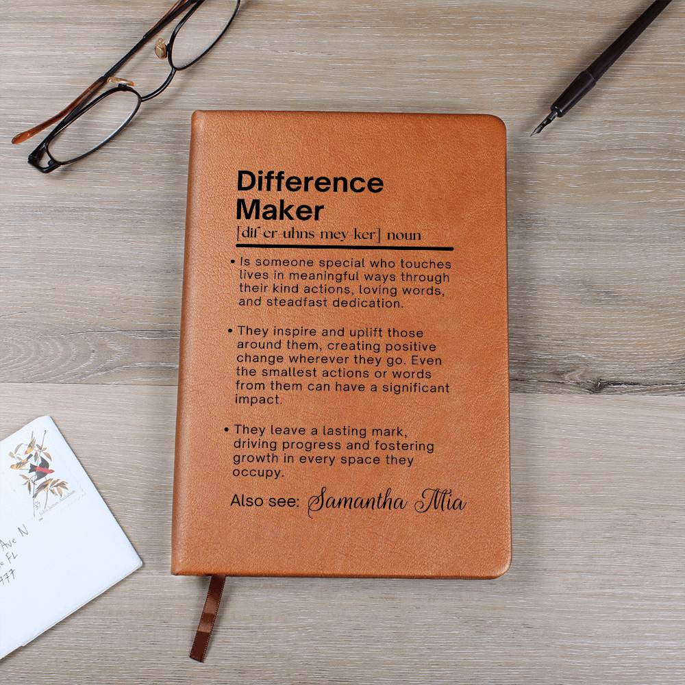 Personalized Difference Maker Journal Gift