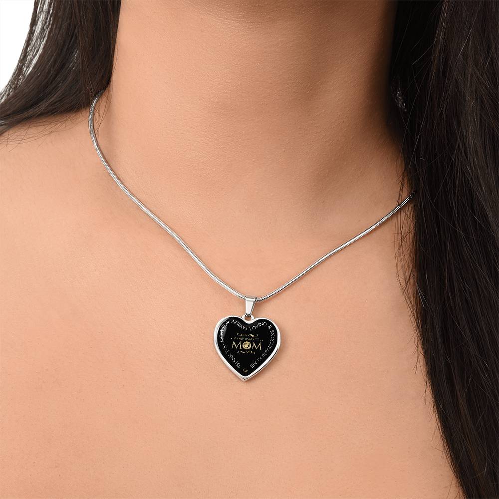 To My Mom Heart Necklace