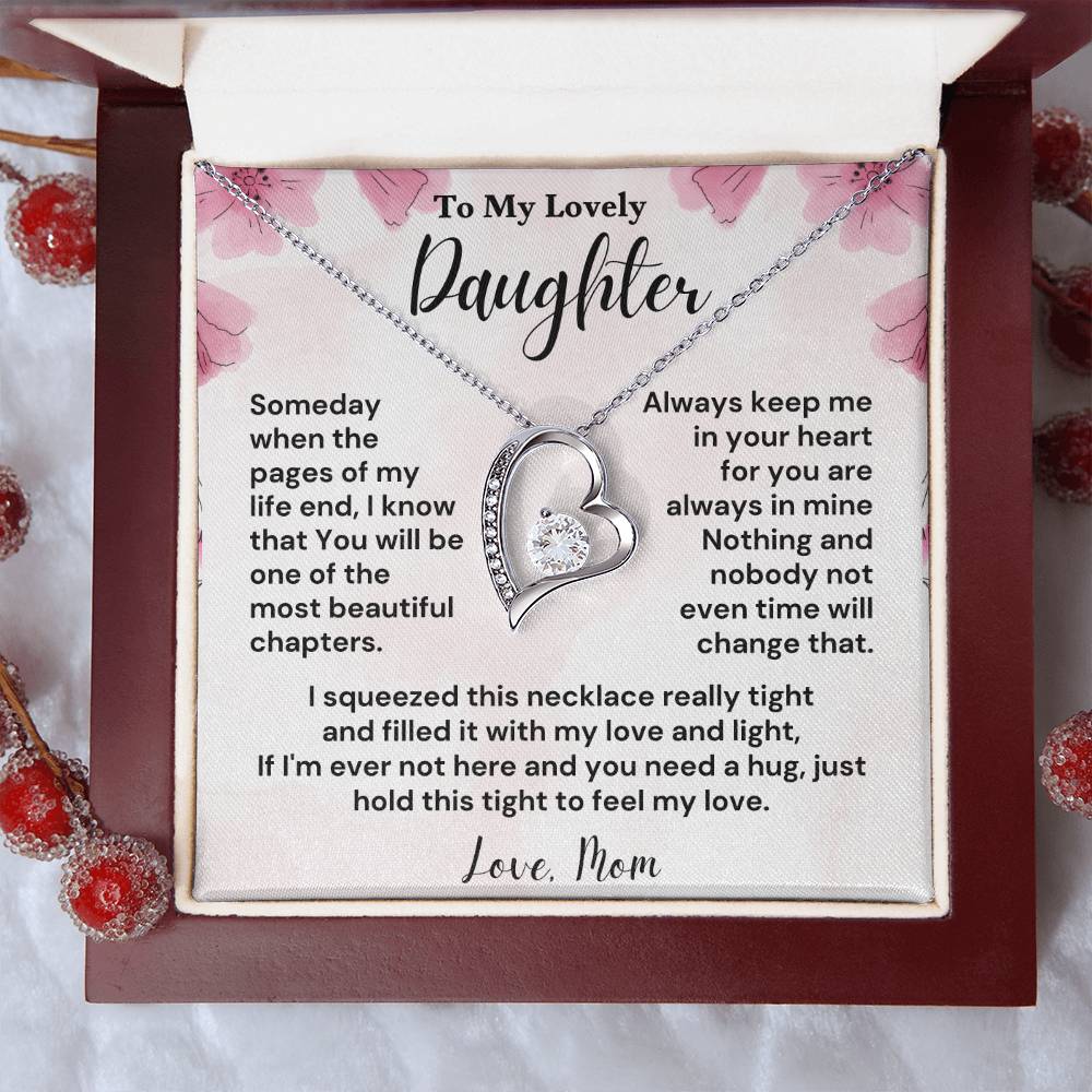 To My Lovely Daughter Forever Love Necklace - Gifted Jewels