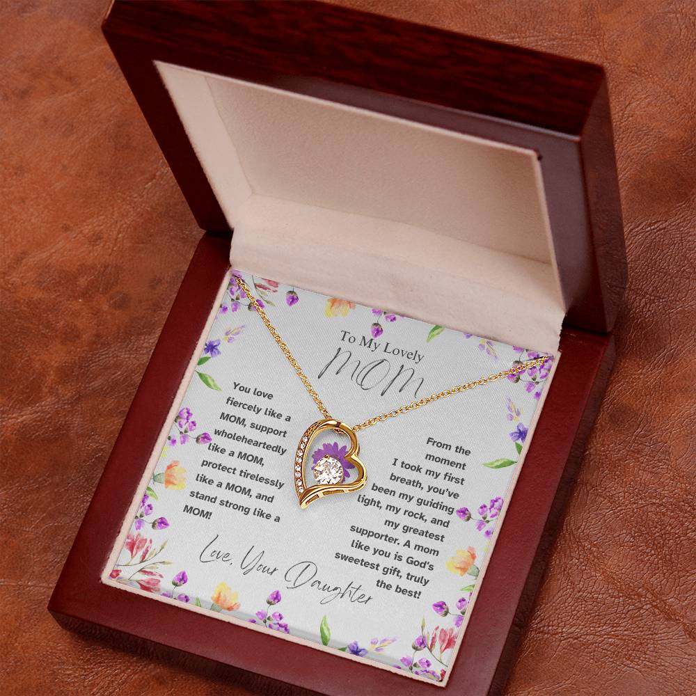 To My Lovely Mom Forever Love Necklace - Gifted Jewels