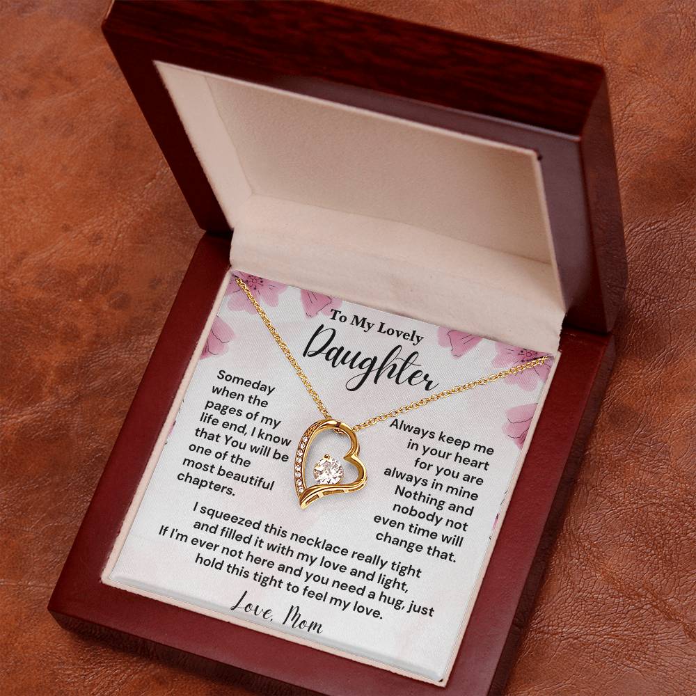 To My Lovely Daughter Forever Love Necklace - Gifted Jewels