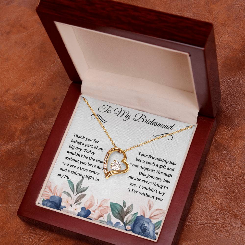 To My Bridesmaid Forever Love Necklace - Gifted Jewels