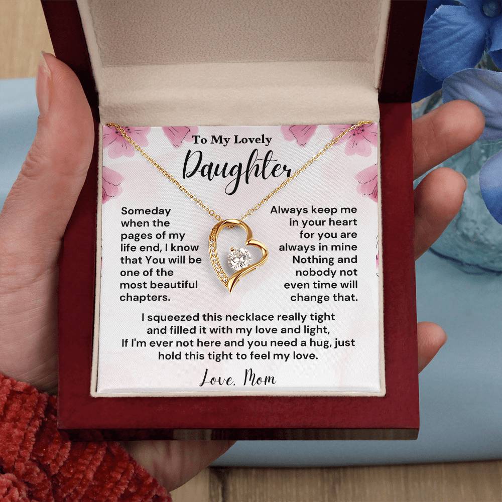 To My Lovely Daughter Forever Love Necklace - Gifted Jewels