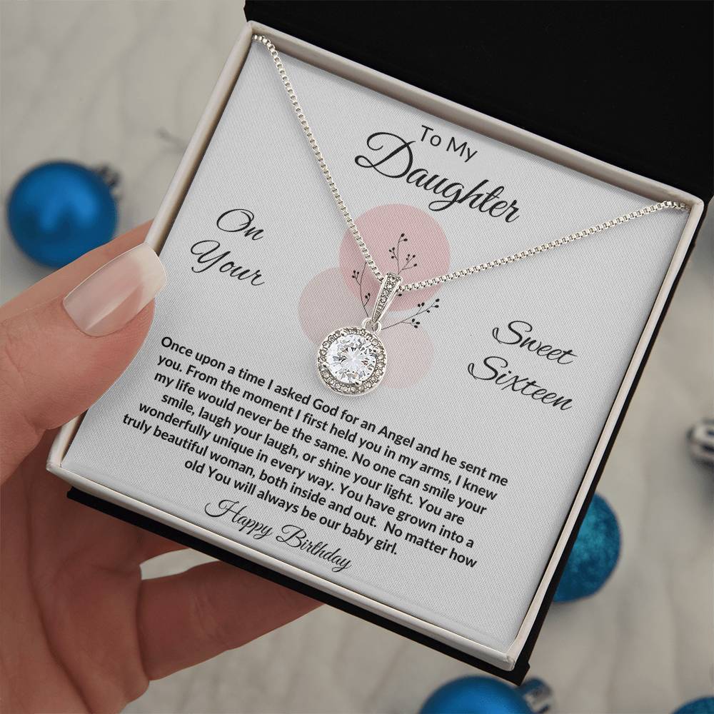 To My Daughter Sixteen Birthday Eternal Hope Necklace