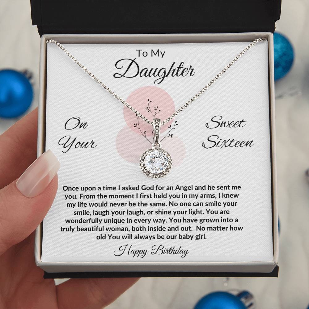 To My Daughter Sixteen Birthday Eternal Hope Necklace