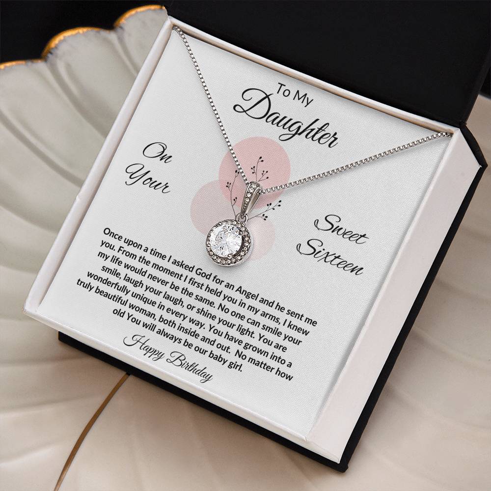 To My Daughter Sixteen Birthday Eternal Hope Necklace