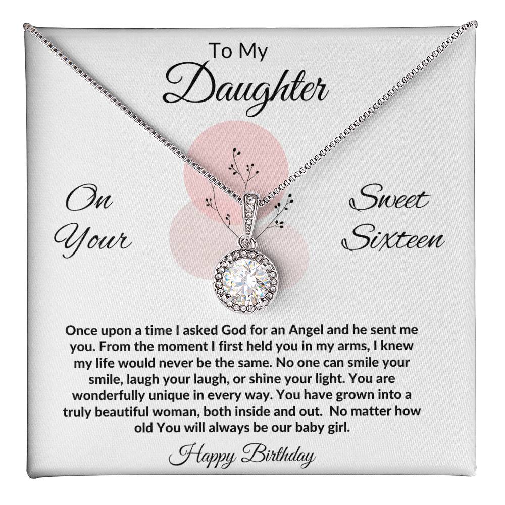 To My Daughter Sixteen Birthday Eternal Hope Necklace