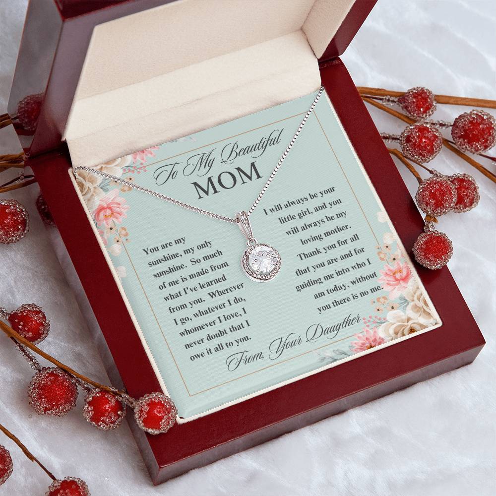 To My Beautiful Mom Eternal Hope Necklace - Gifted Jewels