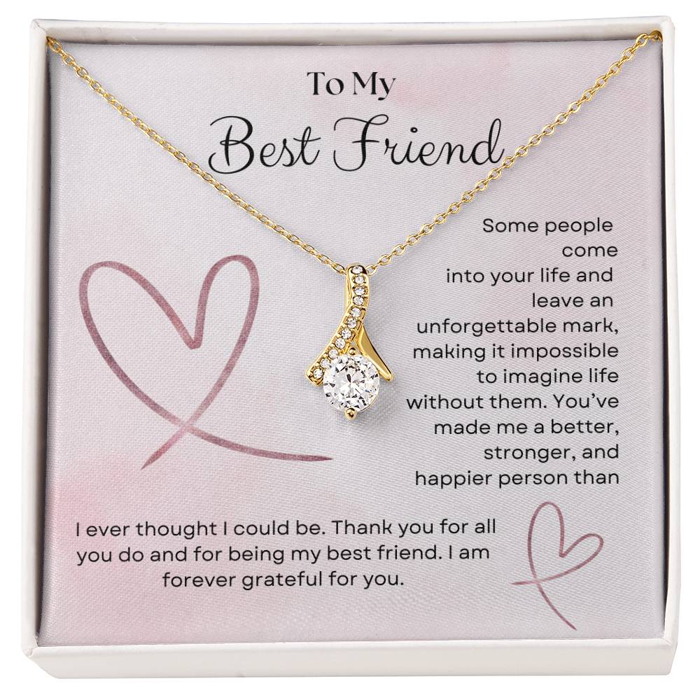 To My Best Friend Alluring Beauty Necklace - Gifted Jewels