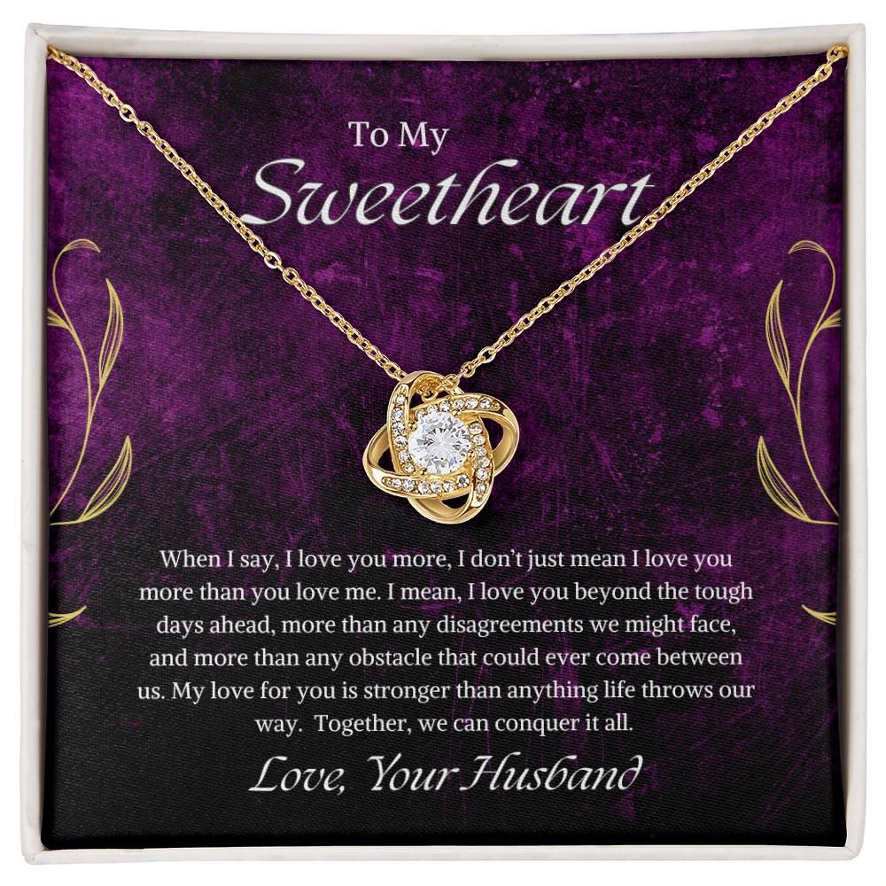 To My Sweetheart Love Knot Necklace - Gifted Jewels