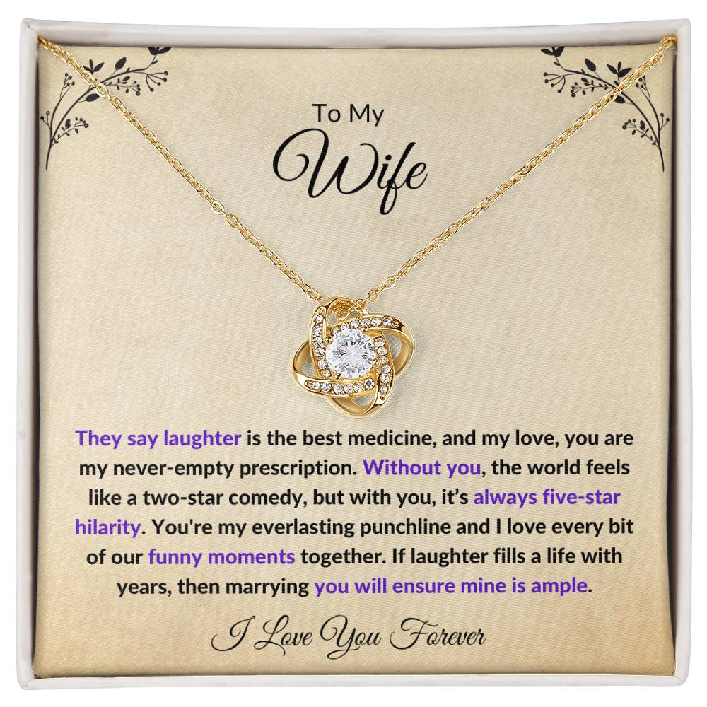 To My Wife Love Knot Necklace