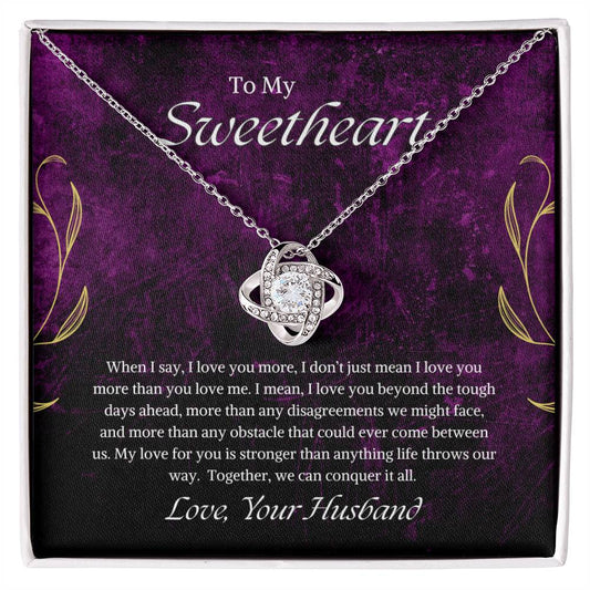 To My Sweetheart Love Knot Necklace - Gifted Jewels