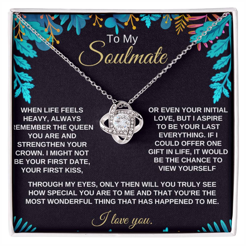 To My Soulmate Love Knot Necklace