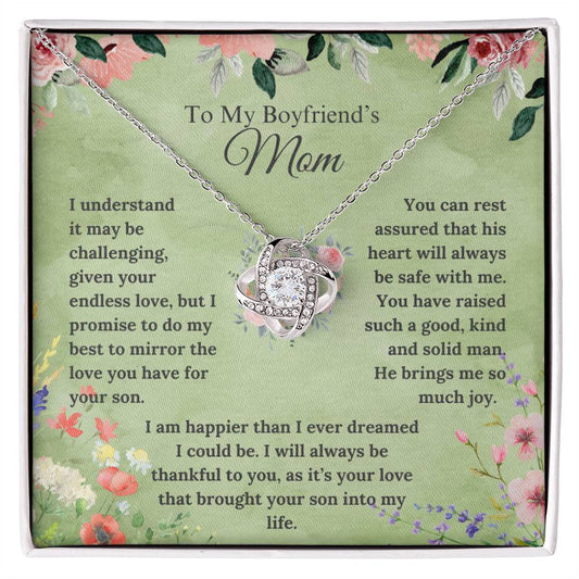 To My Boyfriend's Mom Love Knot Necklace - Gifted Jewels