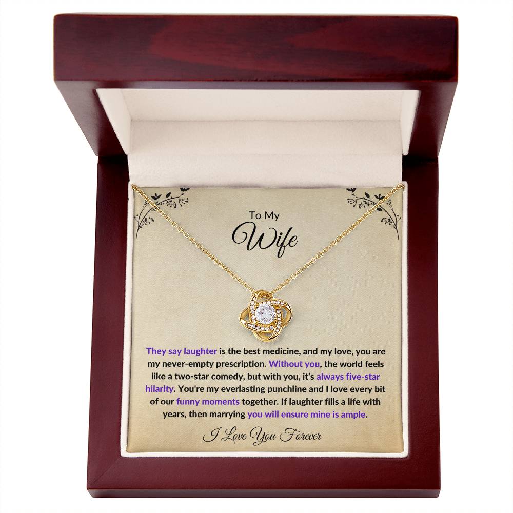 To My Wife Love Knot Necklace