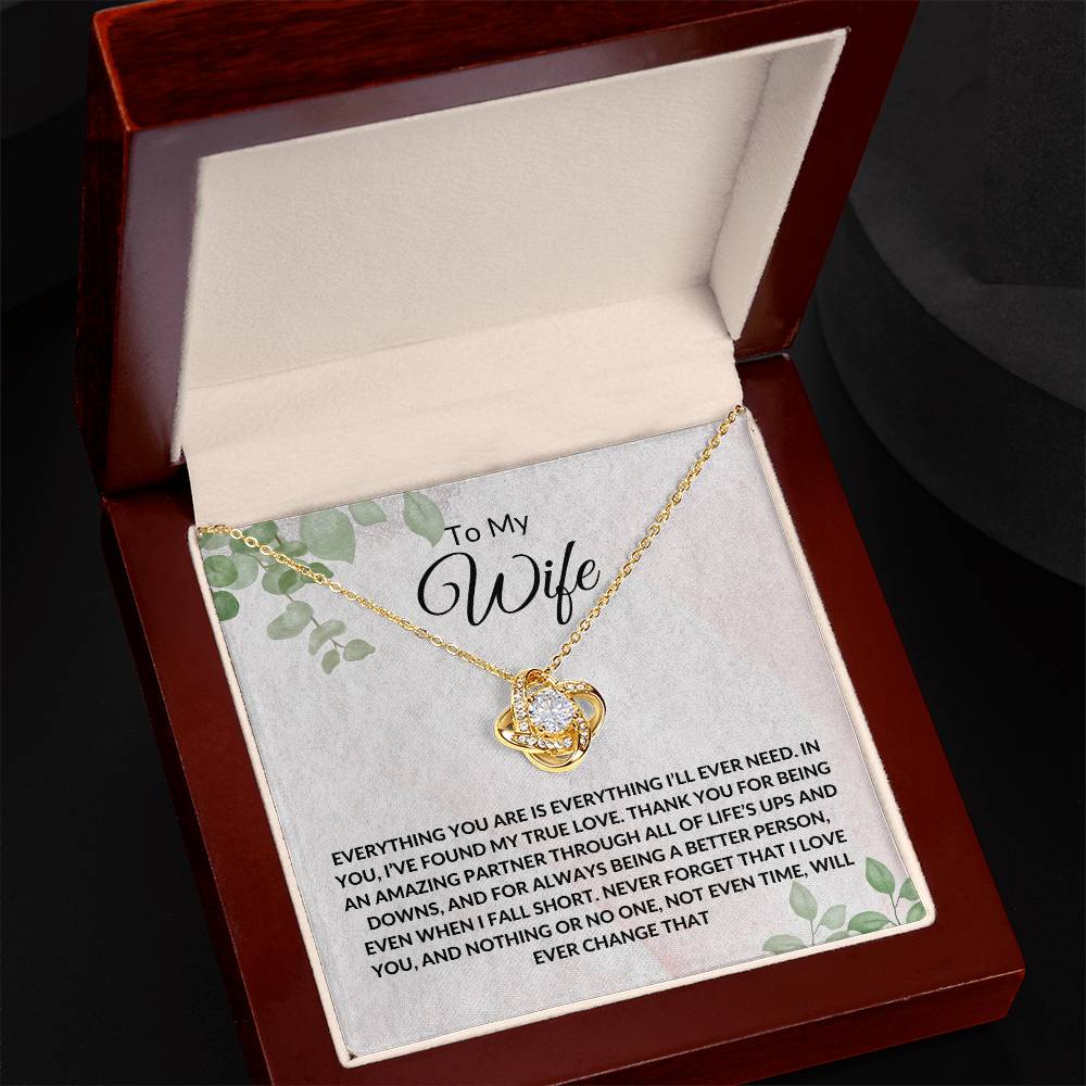 To My Wife Love Knot Necklace