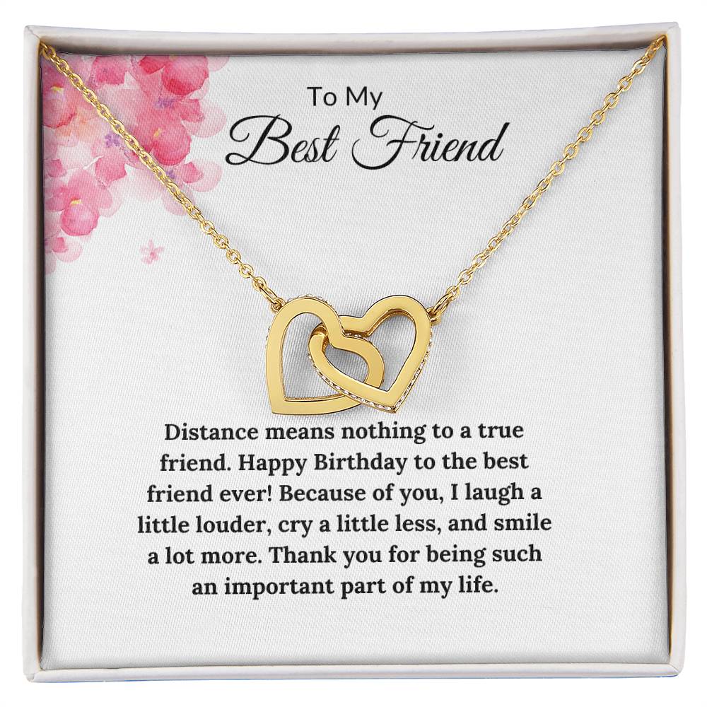 To My Best Friend Interlocking Hearts Necklace - Gifted Jewels