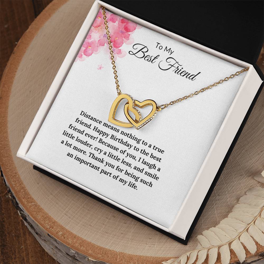 To My Best Friend Interlocking Hearts Necklace - Gifted Jewels