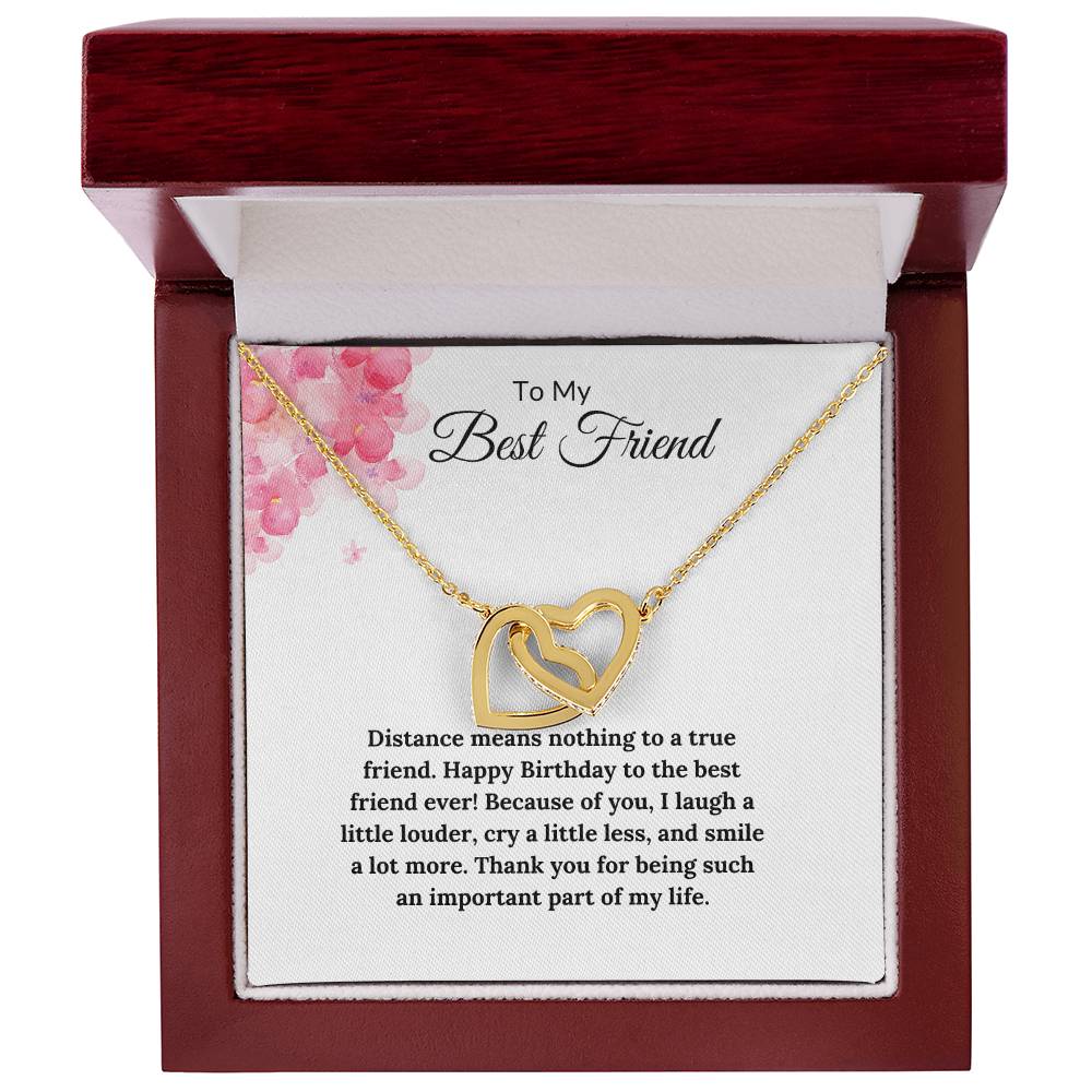 To My Best Friend Interlocking Hearts Necklace - Gifted Jewels