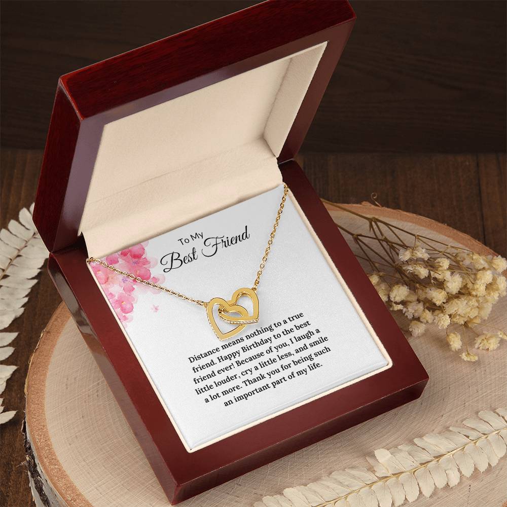 To My Best Friend Interlocking Hearts Necklace - Gifted Jewels