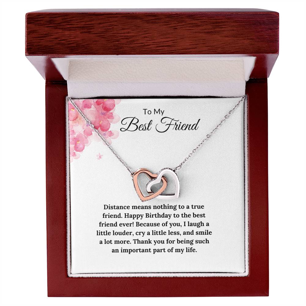 To My Best Friend Interlocking Hearts Necklace - Gifted Jewels