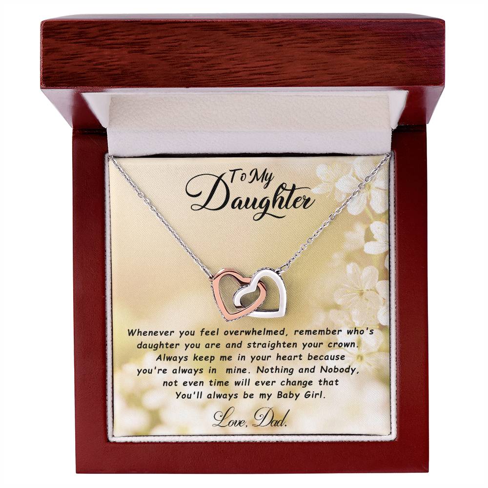 To My Daughter Interlocking Hearts Necklace - Gifted Jewels