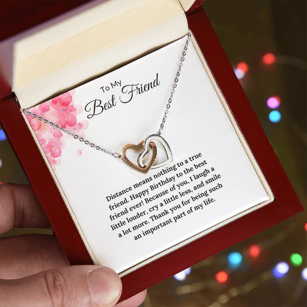 To My Best Friend Interlocking Hearts Necklace - Gifted Jewels