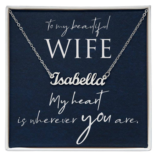 To My Wife Custom Name Necklace