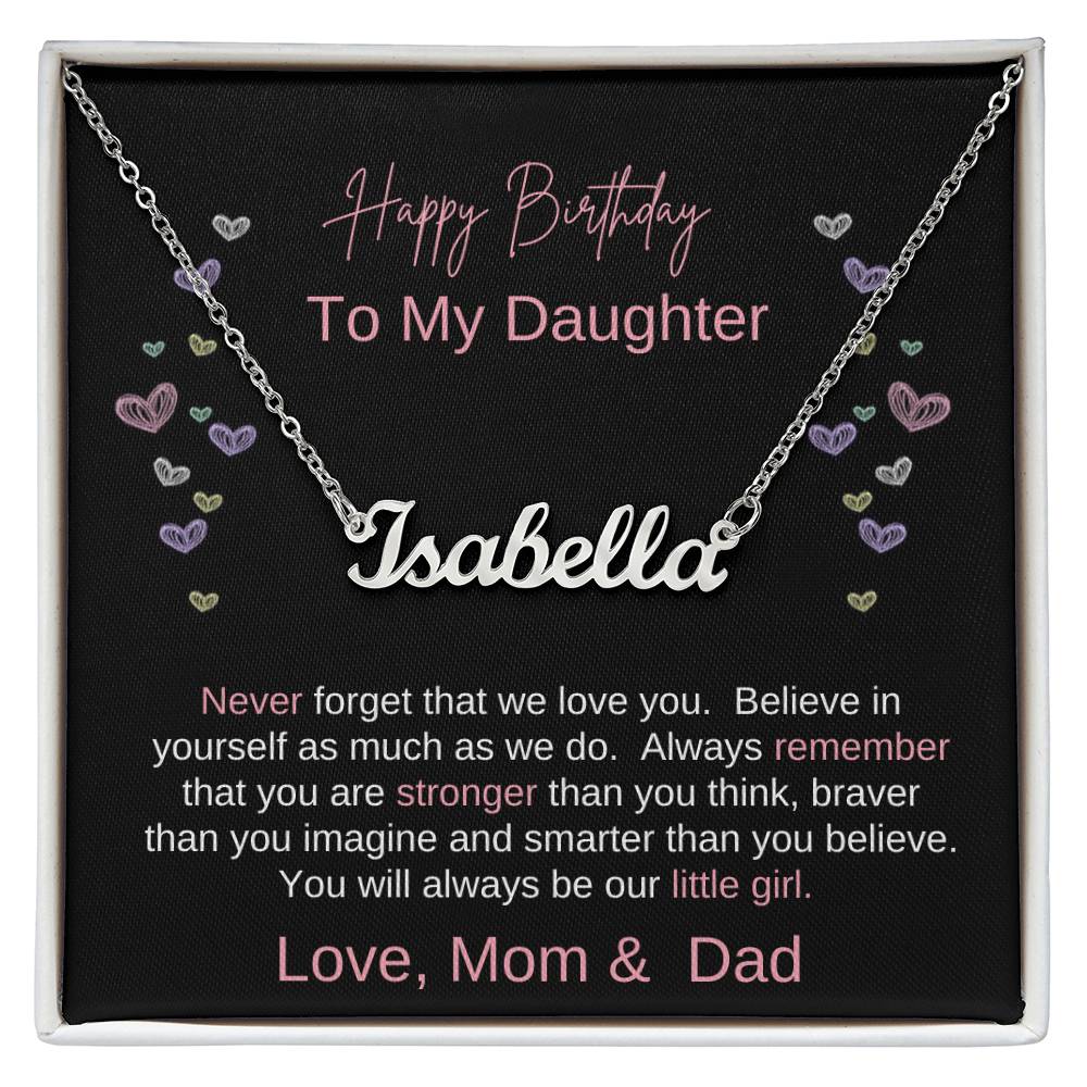 Happy Birthday Custom Name Necklace