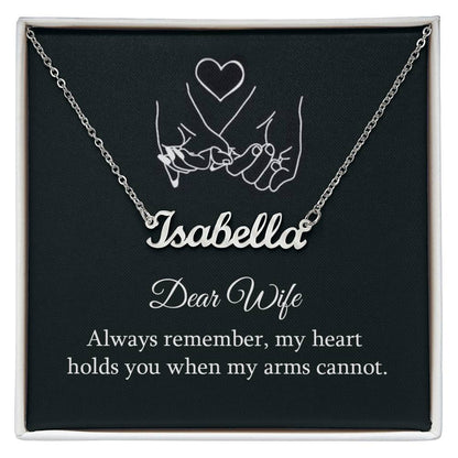 To My Wife Custom Name Necklace