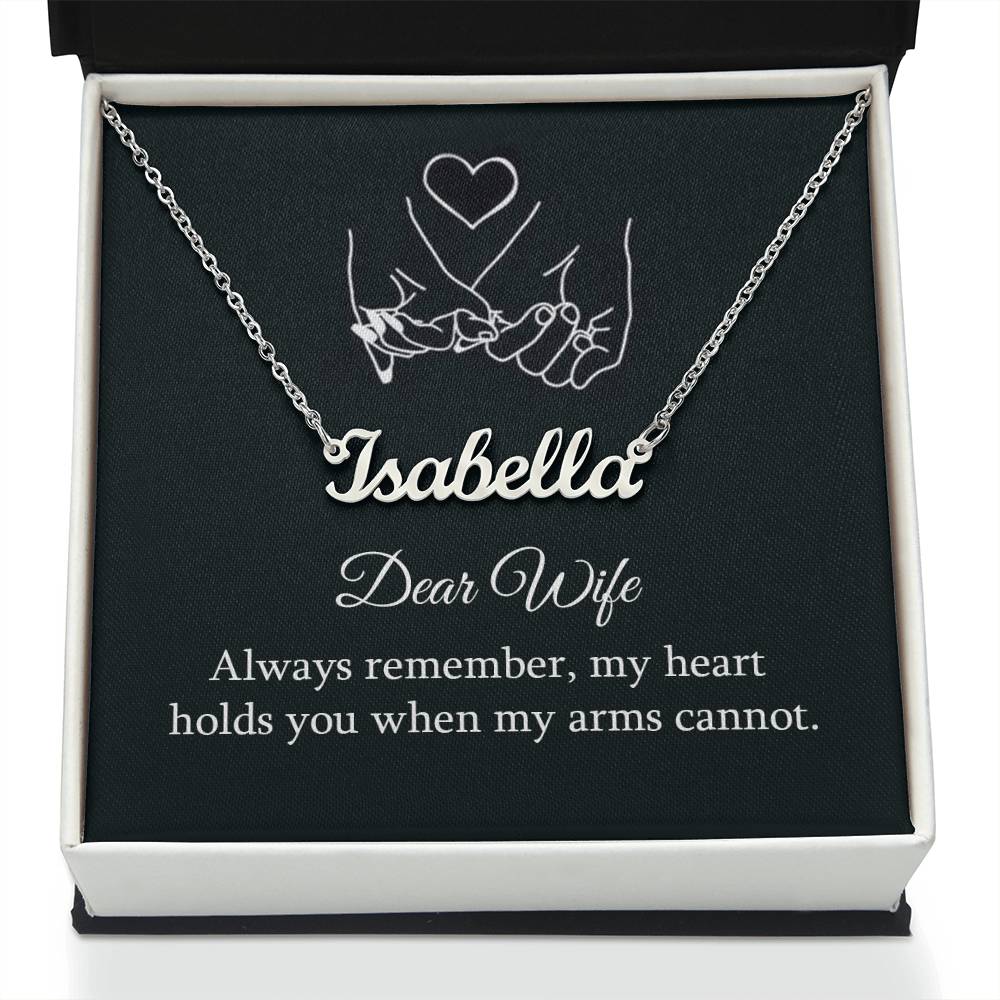 To My Wife Custom Name Necklace