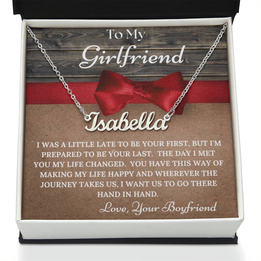 To My Girlfriend Custom Name Necklace