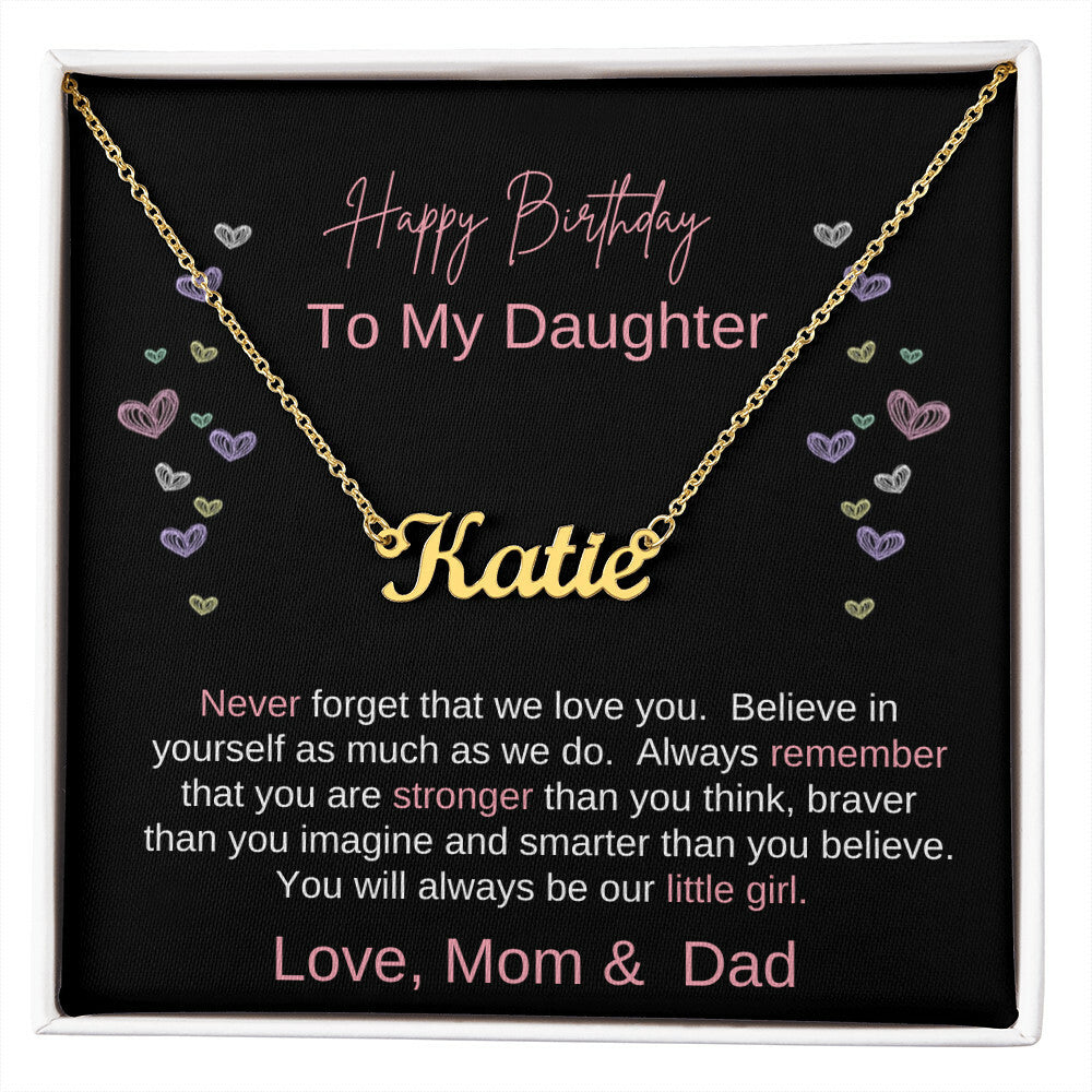 Happy Birthday Custom Name Necklace