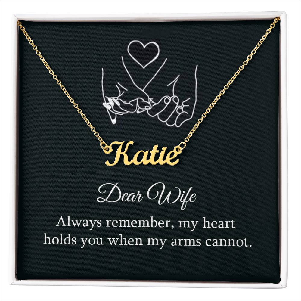 To My Wife Custom Name Necklace