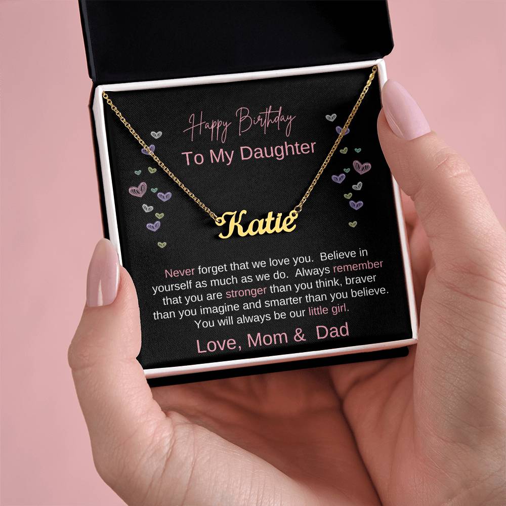 Happy Birthday Custom Name Necklace