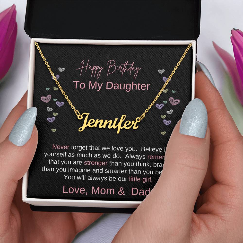 Happy Birthday Custom Name Necklace