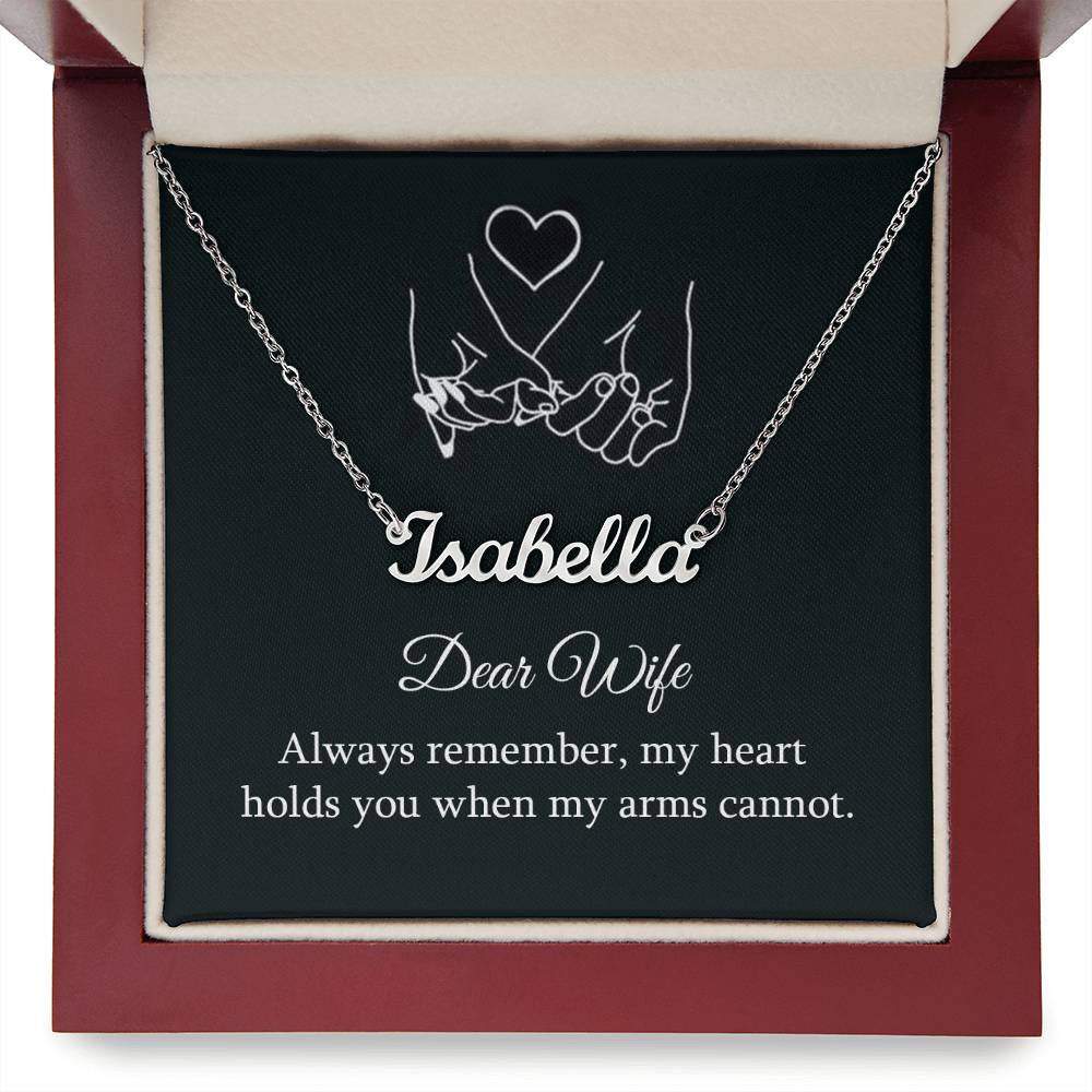 To My Wife Custom Name Necklace