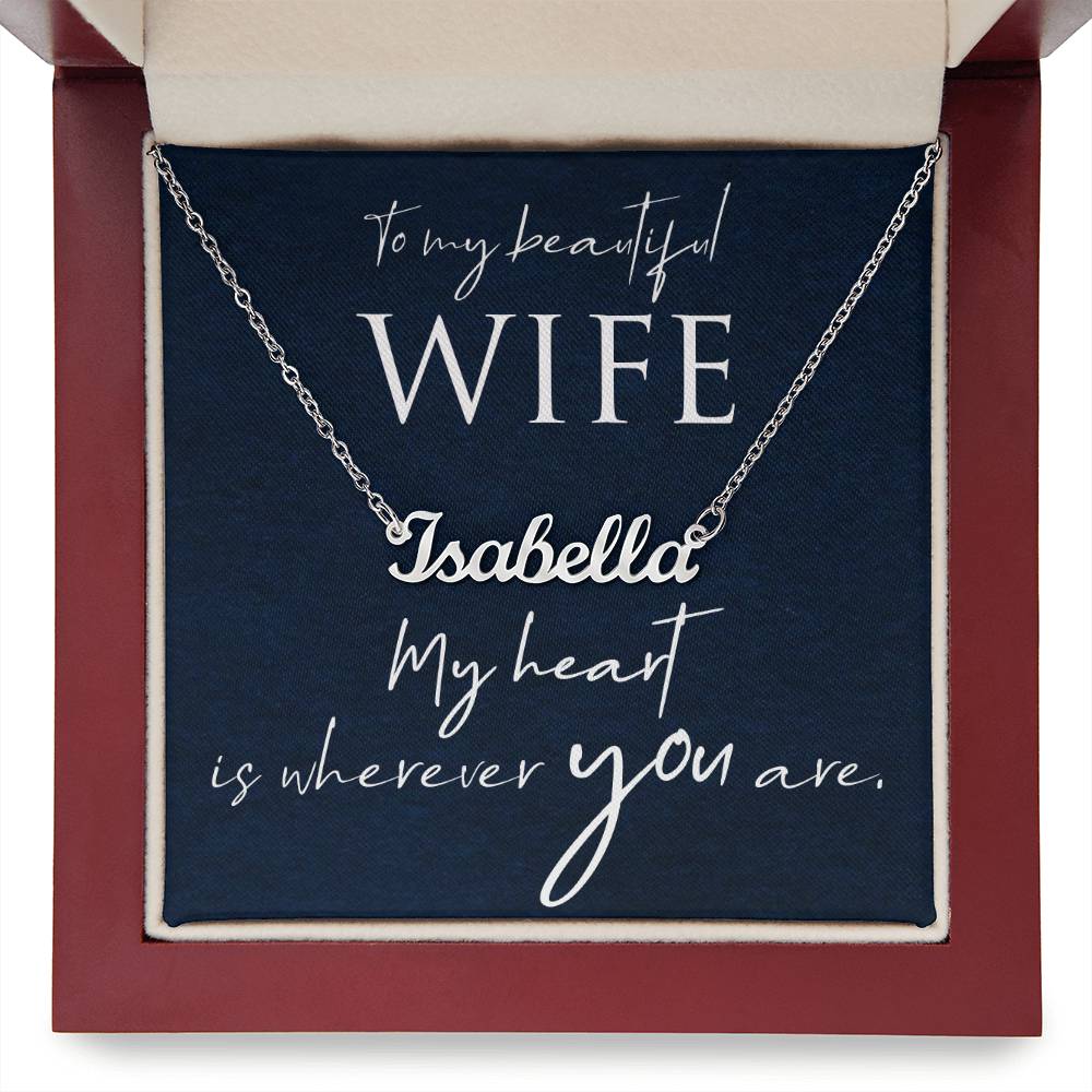 To My Wife Custom Name Necklace