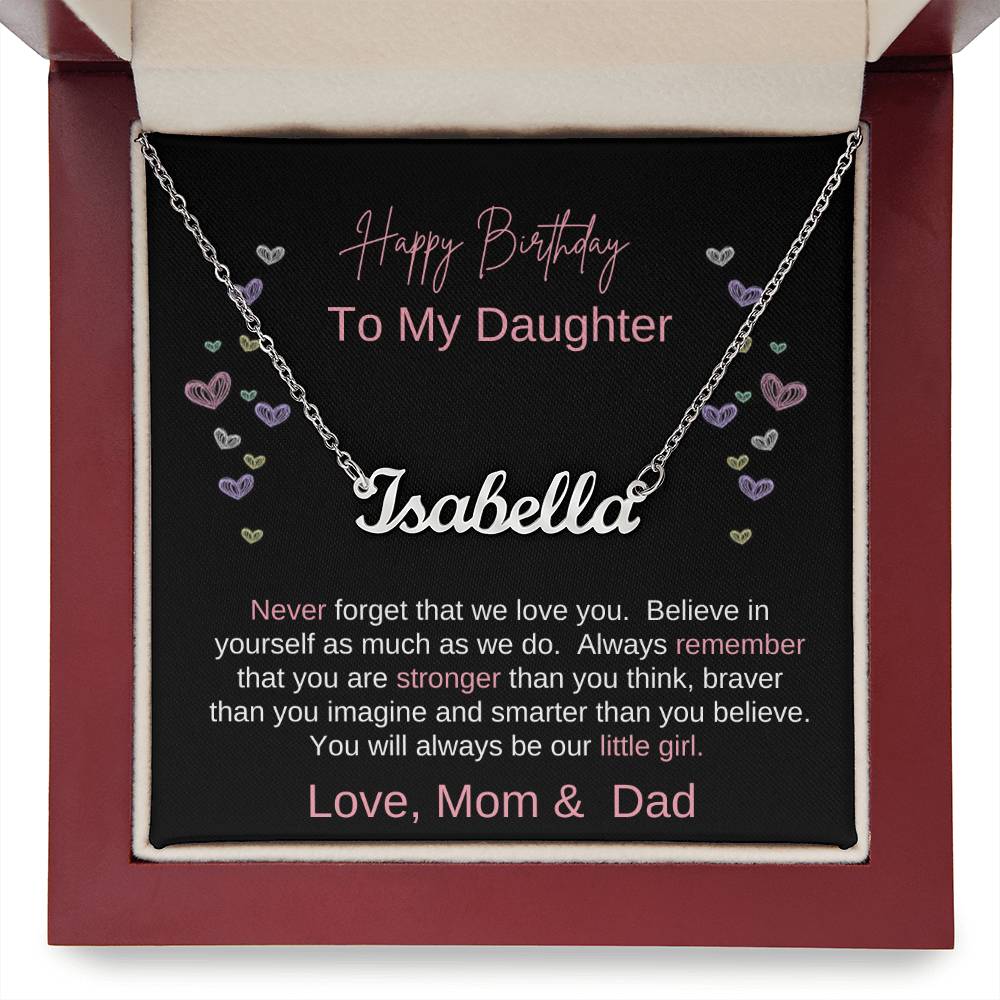 Happy Birthday Custom Name Necklace