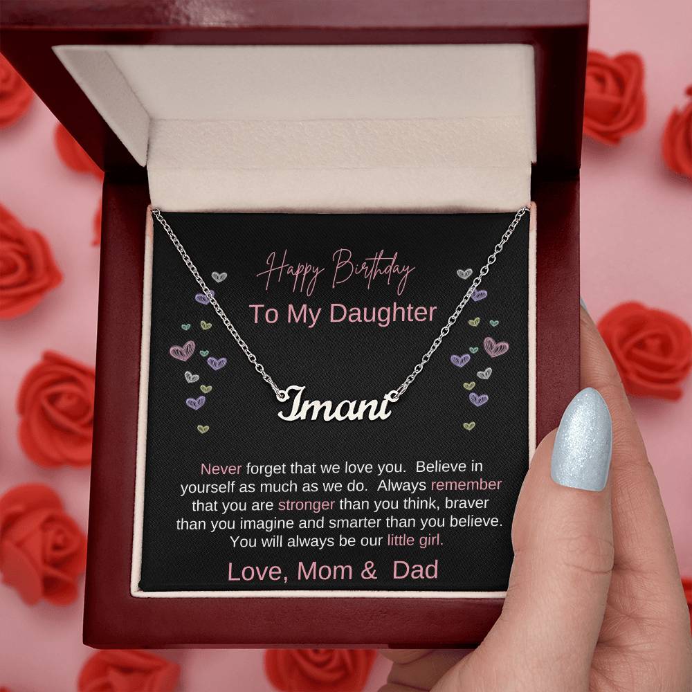 Happy Birthday Custom Name Necklace