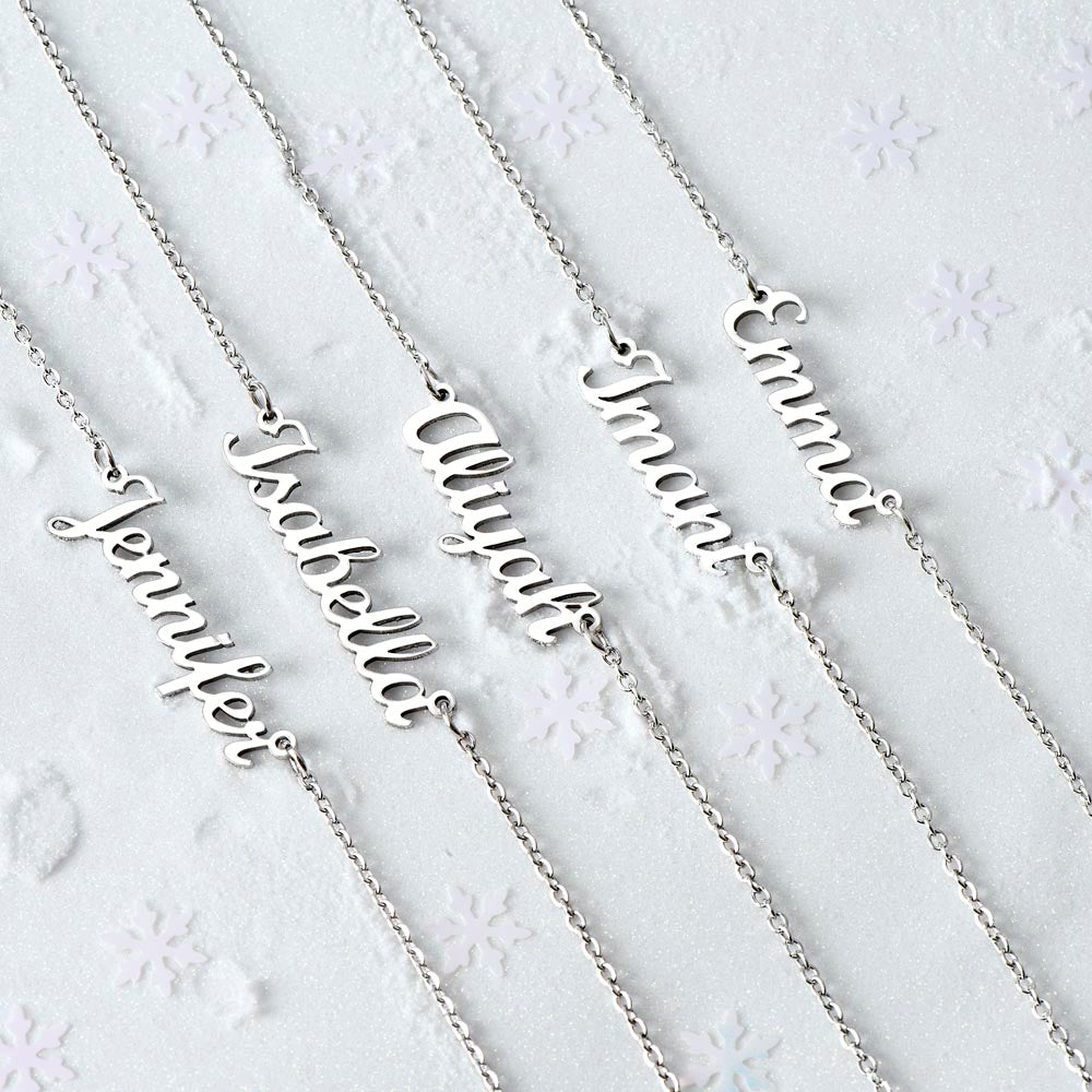 Custom Name Necklace With Stylish Cursive Lettering