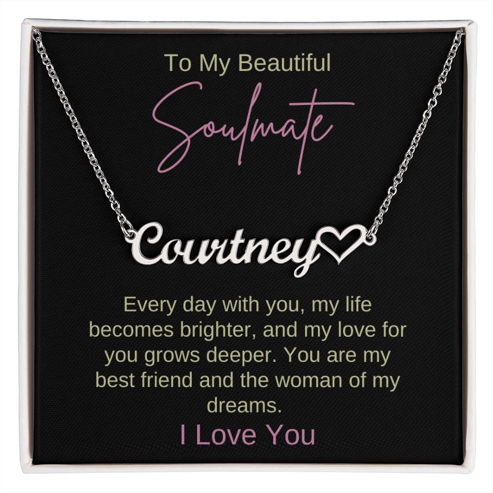 To My Soulmate Custom Name Necklace