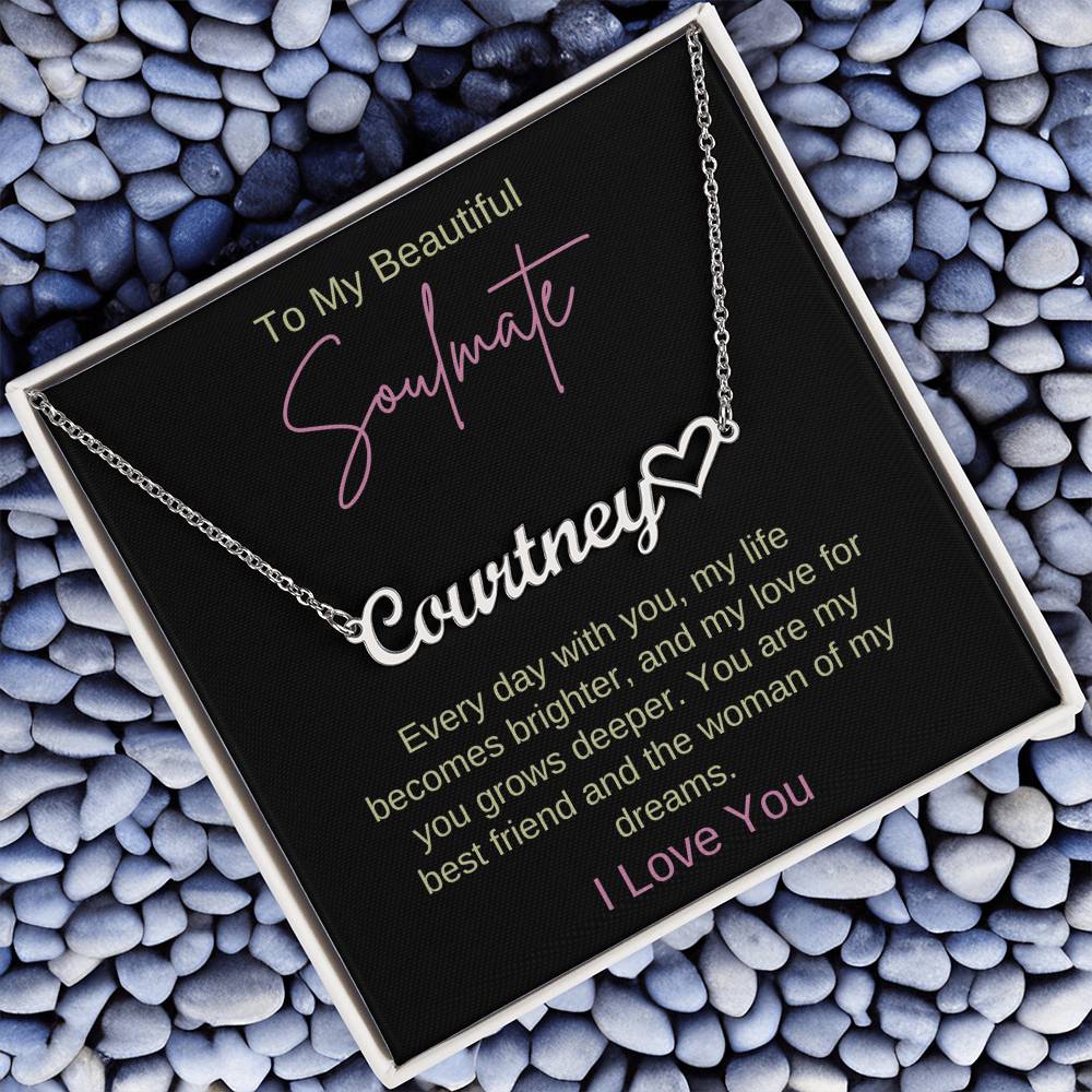 To My Soulmate Custom Name Necklace