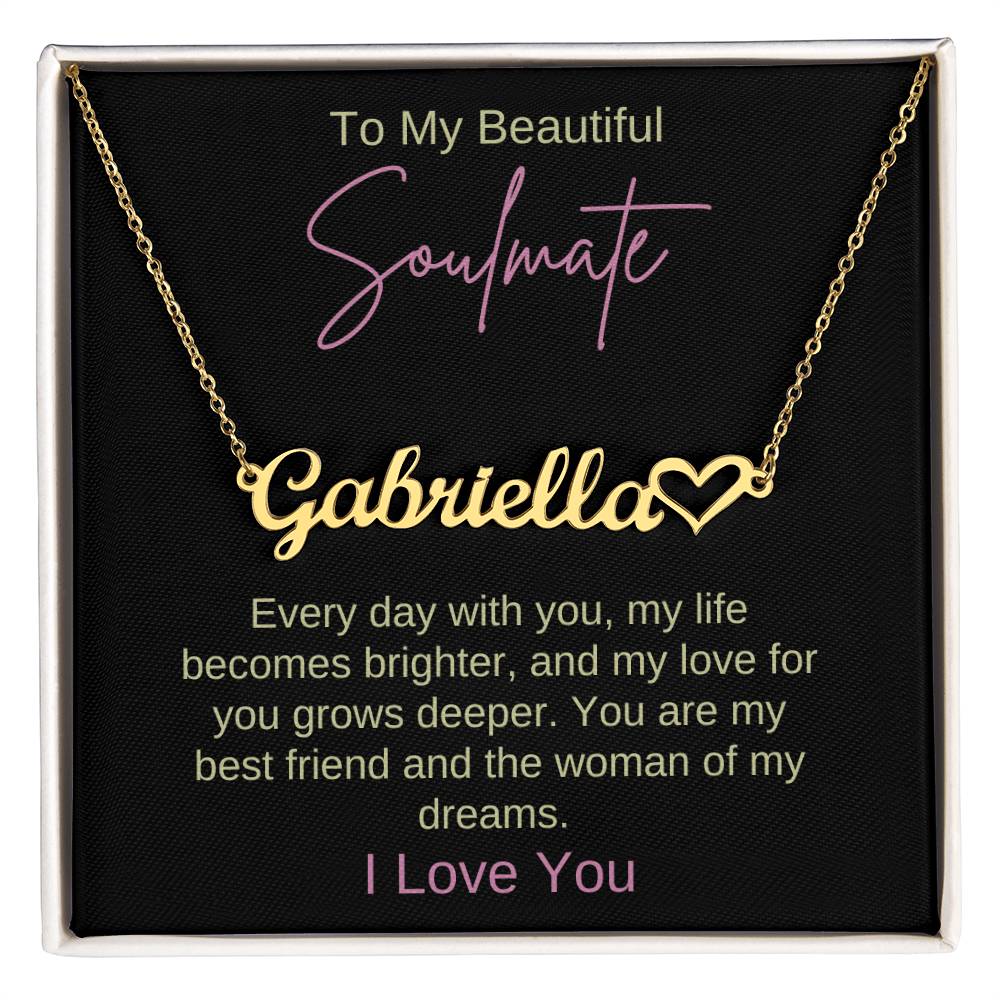 To My Soulmate Custom Name Necklace