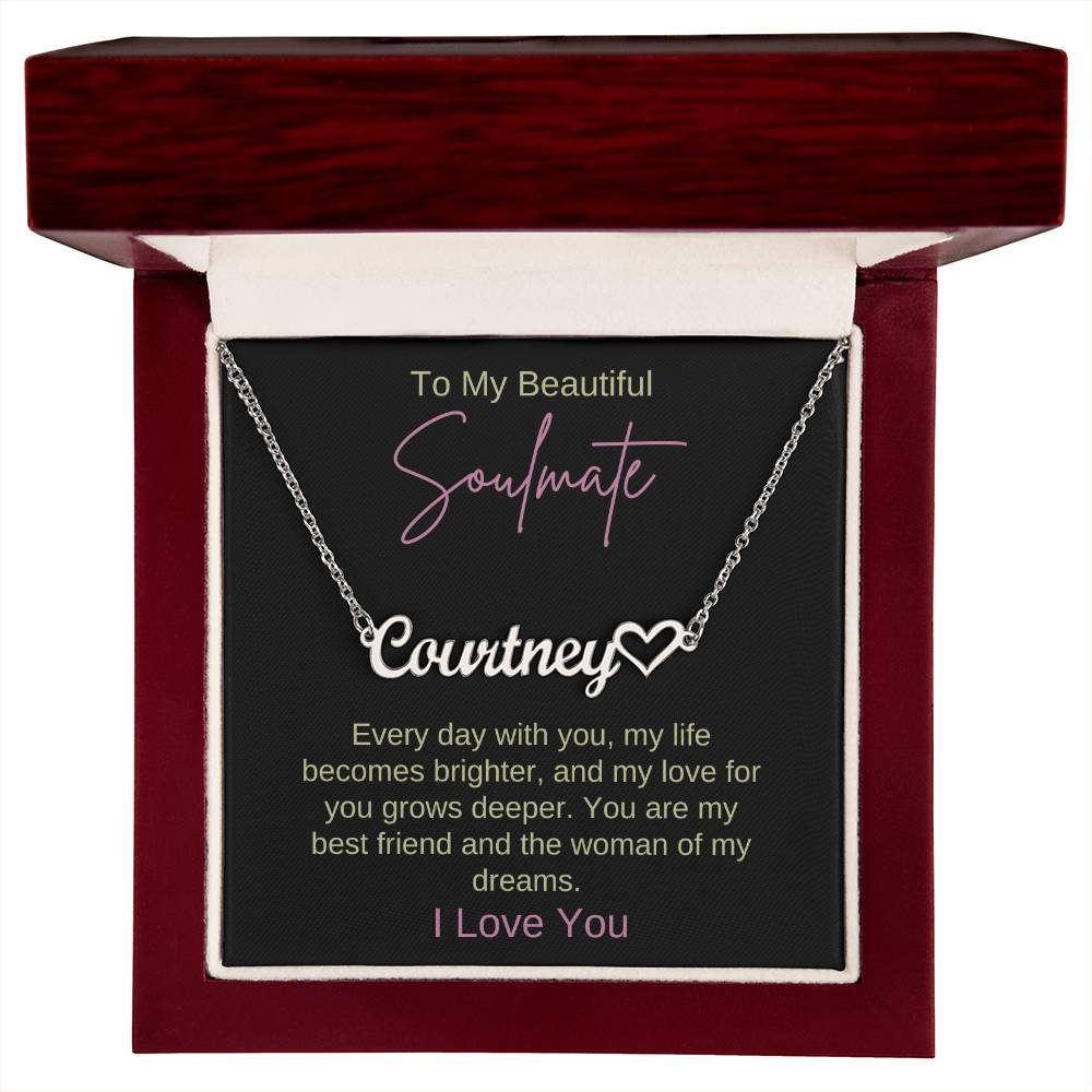 To My Soulmate Custom Name Necklace