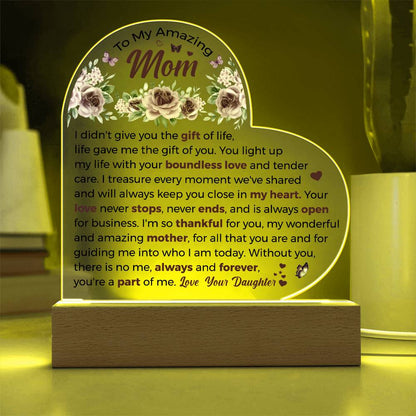 To My Amazing Mom Acrylic Plaque