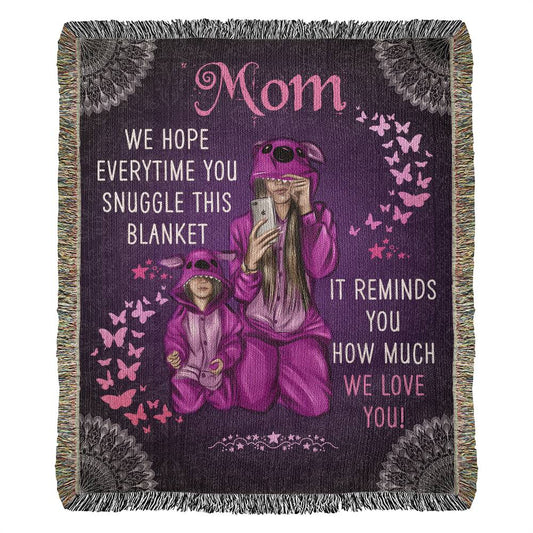 To My Mom Woven Heirloom Blanket - Gifted Jewels